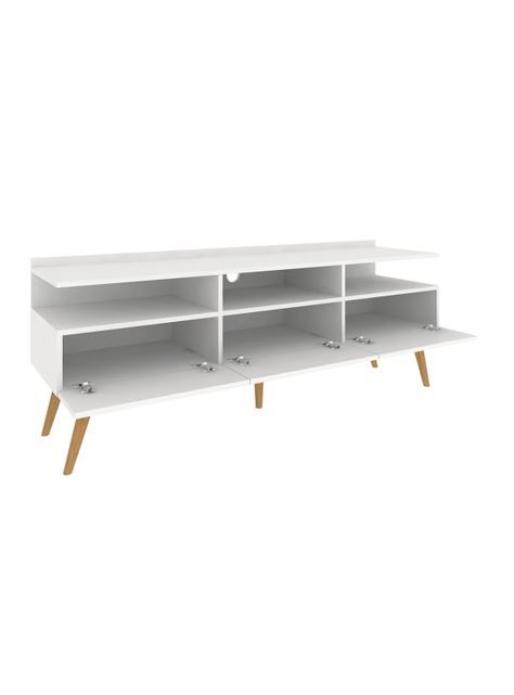 Combo Rack TV 55 y Mesa de Centro Blanco Nogal-2