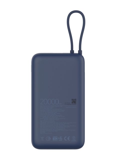 Batería Portátil 20000mAh 33W Cable Integrado Azul-1