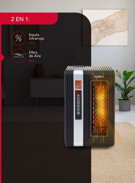 Estufa Infrarroja 2 en 1 Thor Mini 1500-1