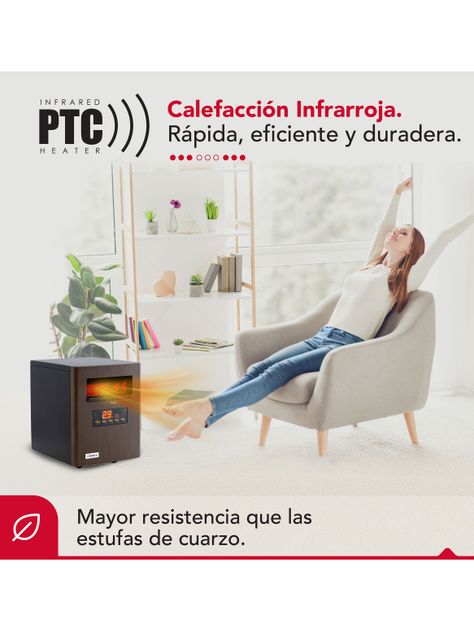 Estufa Infrarroja 2 en 1 1500W Thor Green 1500-2