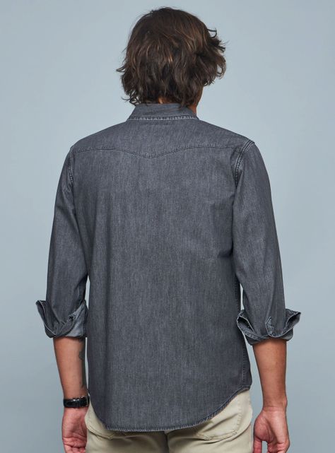 Camisa Denim Casual Bolsillo-1