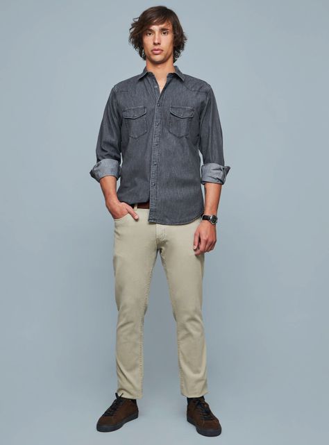 Camisa Denim Casual Bolsillo-3