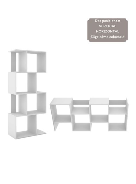 Estante Multifuncional Blanco Horizontal-Vertical-0