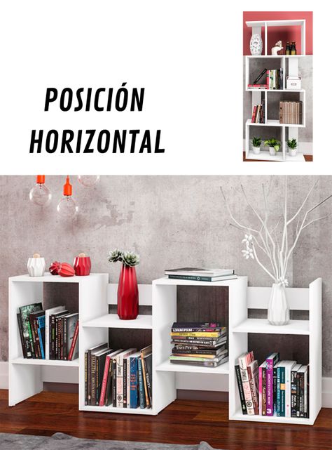 Estante Multifuncional Blanco Horizontal-Vertical-5