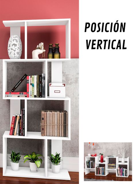 Estante Multifuncional Blanco Horizontal-Vertical-4