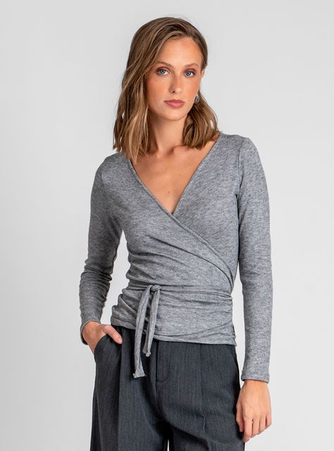 Polera Felicia Gris-0