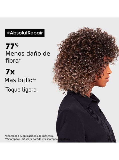 Set Reparación Cabello Dañado Absolut Repair Shampoo 300ml + Máscara 75ml + Aceite 10 en 1 30ml Serie Expert-4