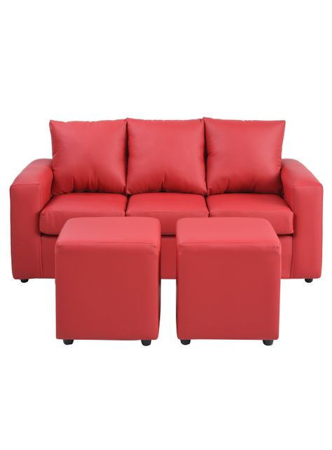 Juego de Living Kendy Sofá 3C + 2 Poufs Bodevir-0