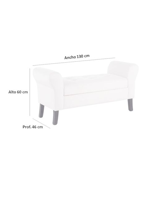 Banqueta Baúl Lua Felpa-1