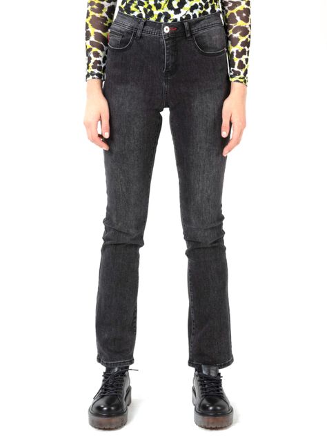 Jeans Jess Tiro Medio Full Proceso Dark Gray-0
