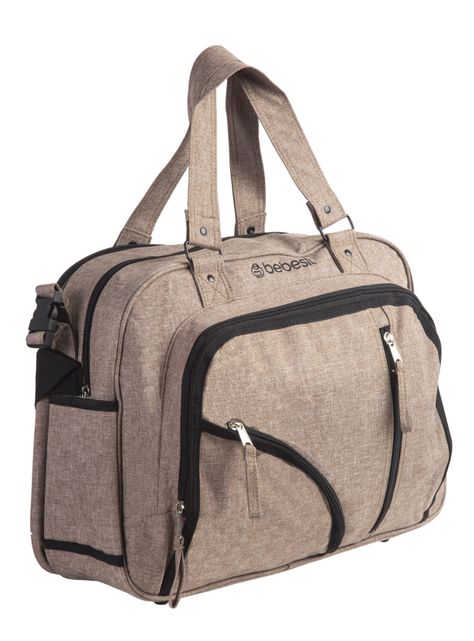 Bolso Maternal Con Porta Mamadera & Mudador Gris Bebesit-3