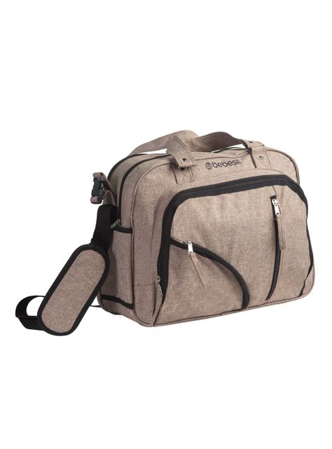 Bolso Maternal Con Porta Mamadera & Mudador Gris Bebesit-2
