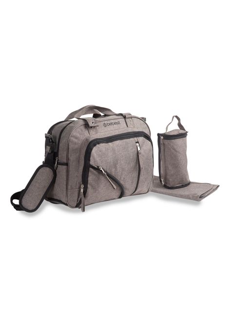 Bolso Maternal Con Porta Mamadera & Mudador Beige Bebesit-3