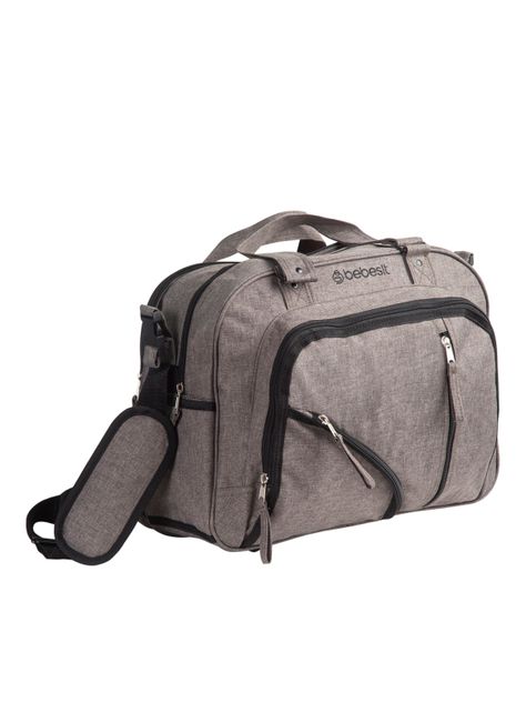 Bolso Maternal Con Porta Mamadera & Mudador Beige Bebesit-2