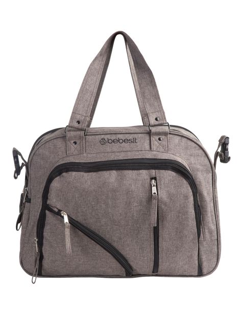 Bolso Maternal Con Porta Mamadera & Mudador Beige Bebesit-0