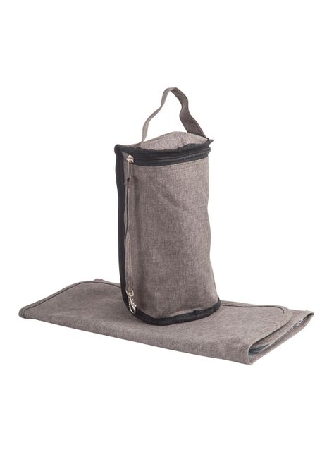 Bolso Maternal Con Porta Mamadera & Mudador Beige Bebesit-4