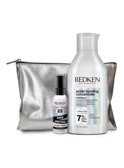 Set Reparación Total Cabello Dañado Shampoo Acidic Bonding Concentrate 300ml + One United 30ml Redken-0