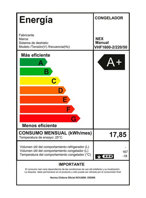 Freezer Vertical Frío Directo 167 Litros VHF1600SS-4