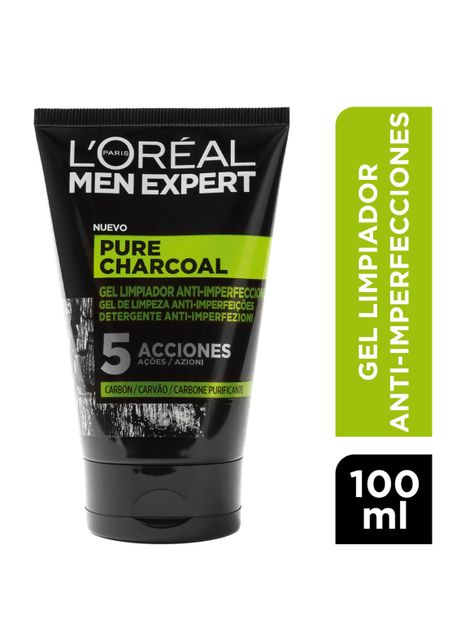 Gel Men Expert Limpiador Pure Charcoal 100 ml-0