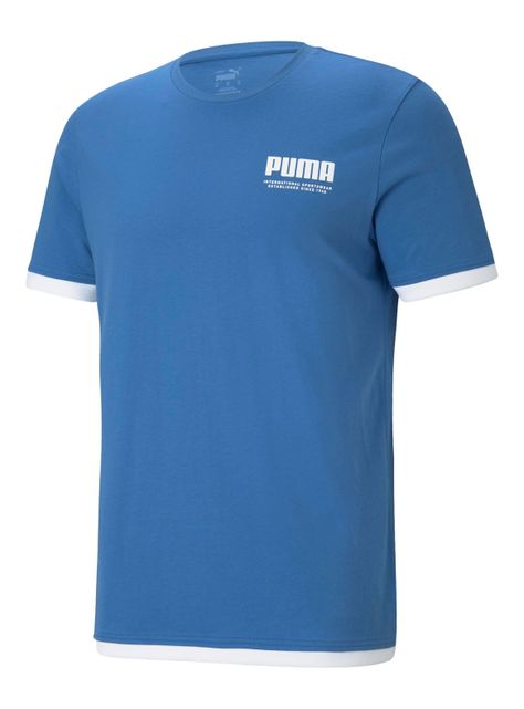 Polera Azul Summer Court Elevated Tee Hombre-0