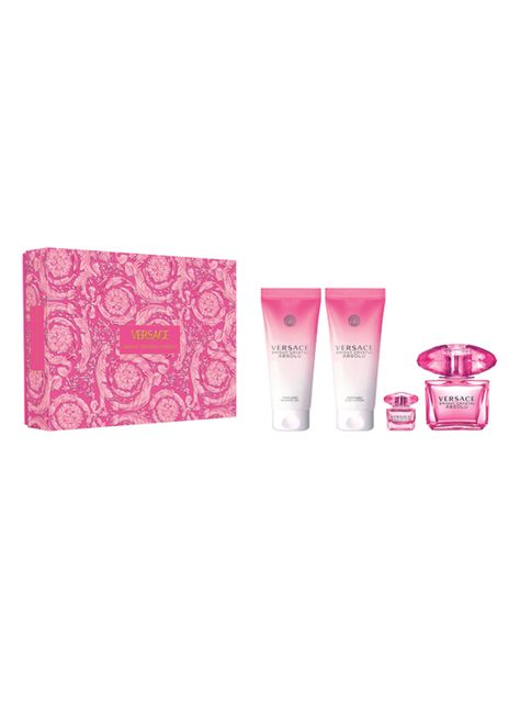 Set Perfume Bright Crystal Absolu EDP Mujer 90 ml + Body Lotion 100 ml + Shower Gel 100 ml + Miniatura 5 ml Versace-0
