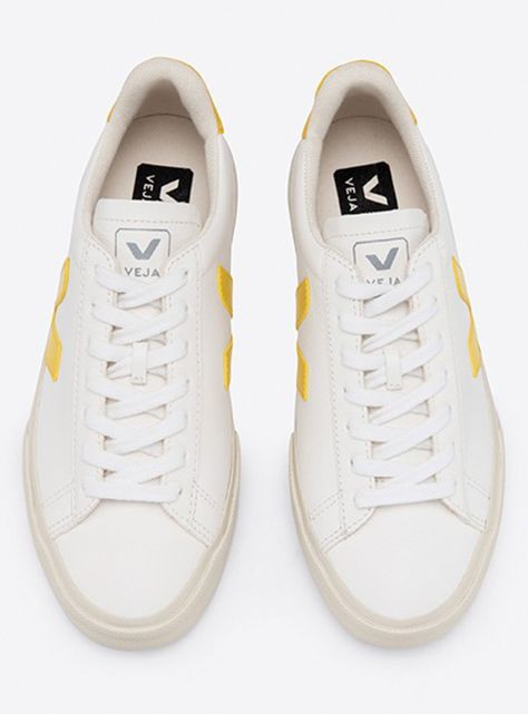 Zapatilla Urbana Veja Mujer Campo Logo Amarillo-2