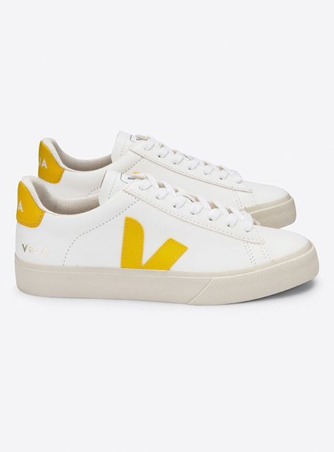 Zapatilla Urbana Veja Mujer Campo Logo Amarillo-1