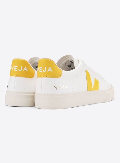Zapatilla Urbana Veja Mujer Campo Logo Amarillo-3