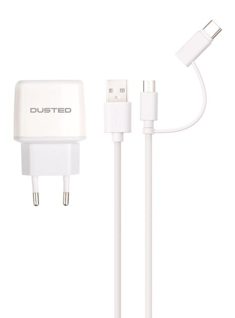 Cargador 2 en 1 de 12W con Cable USB Dual-0