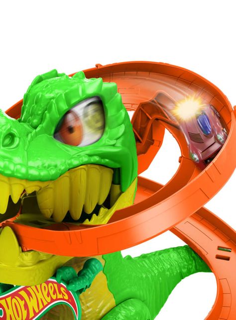 Pista de Juguete T-Rex vs Estación de Bomberos-2