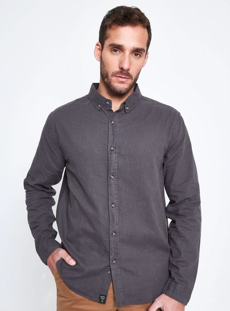 Camisa Clásica Mostaza-0