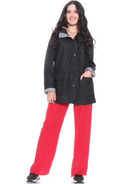 Chaqueta Impermeable con Capucha y Bolsillos-3
