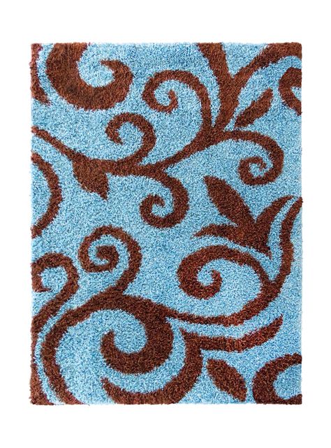 Alfombra Shaggy D5 Estampado 133 x 180 cm Café-0