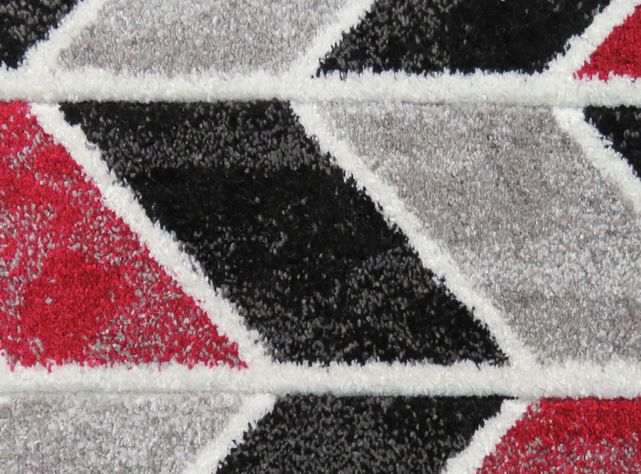 Alfombra Frize Carved Florida D4 Rojo 150 x 200 cm-2