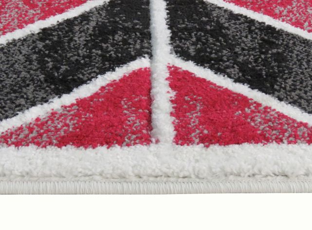 Alfombra Frize Carved Florida D4 Rojo 150 x 200 cm-3