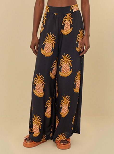 Pantalón Estampado Print Diseño Piña-0
