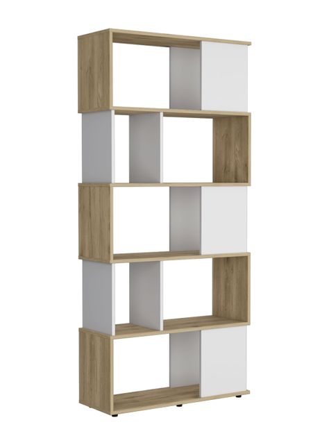 Biblioteca Noah 5 Niveles Macadamia Blanco-2