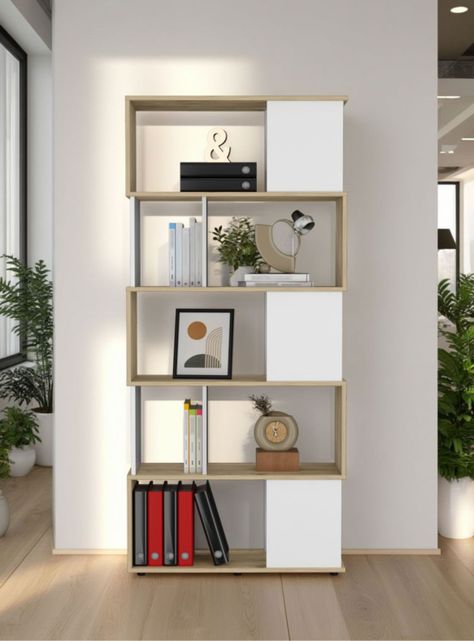Biblioteca Noah 5 Niveles Macadamia Blanco-5