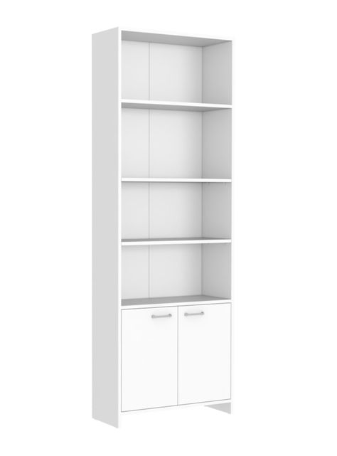 Biblioteca Eco 5 Niveles 2 Puertas Blanco-0