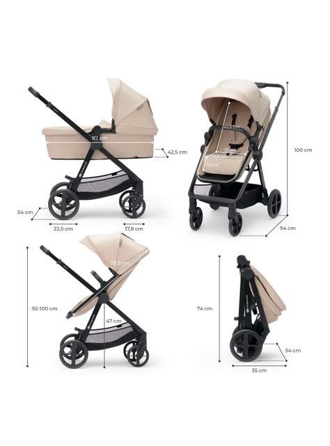 Coche Travel System Newly 3 En 1 Sand Beige-1