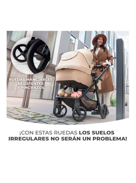 Coche Travel System Newly 3 En 1 Sand Beige-4