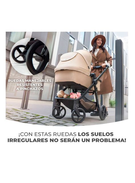 Coche Travel System Newly 3 En 1 Beige + Base-4
