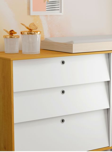 Cómoda Gold Puerta Miel Blanco-2
