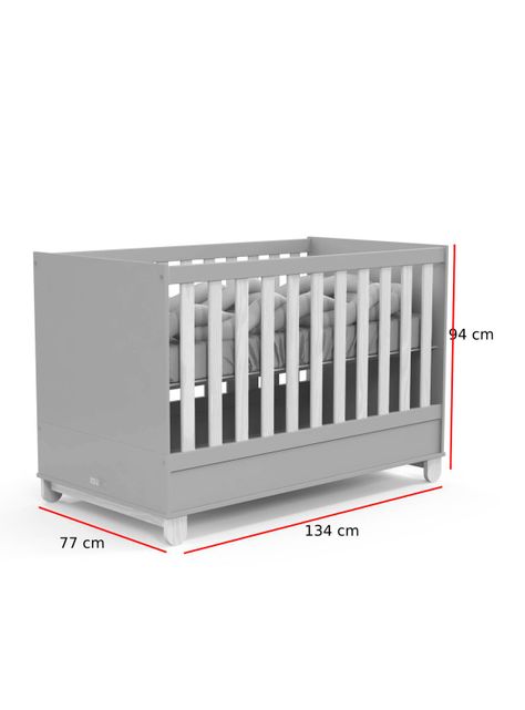 Cuna Madera New Zupi Gris-1