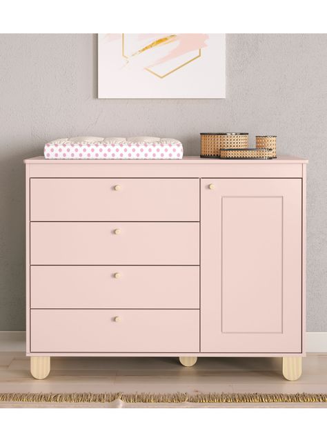 Cómoda Zupi con Puerta Rosada-2
