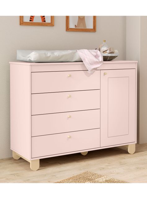 Cómoda Zupi con Puerta Rosada-3