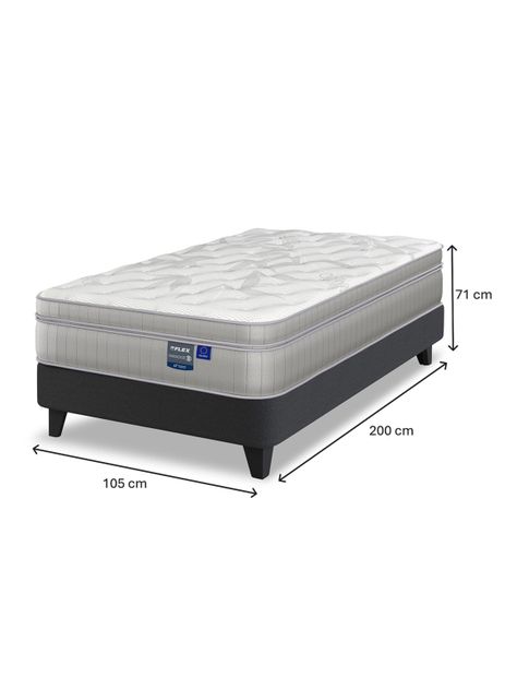 Cama Europea Paradise 1.5 Plazas Box-1