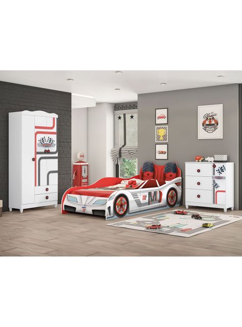 Cama Fast Car Blanco-4