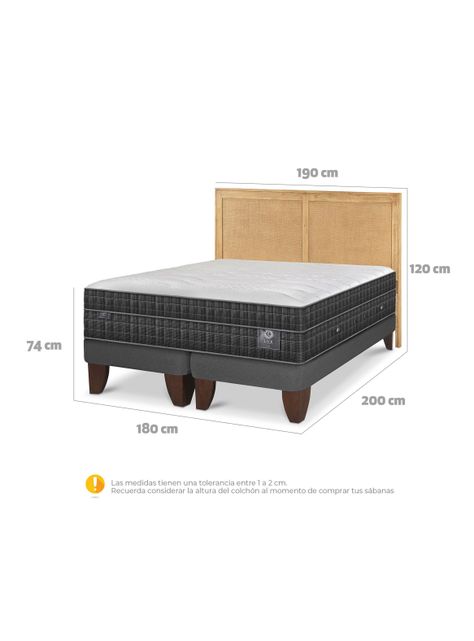Cama Europea Lux King + Respaldo Sava-1