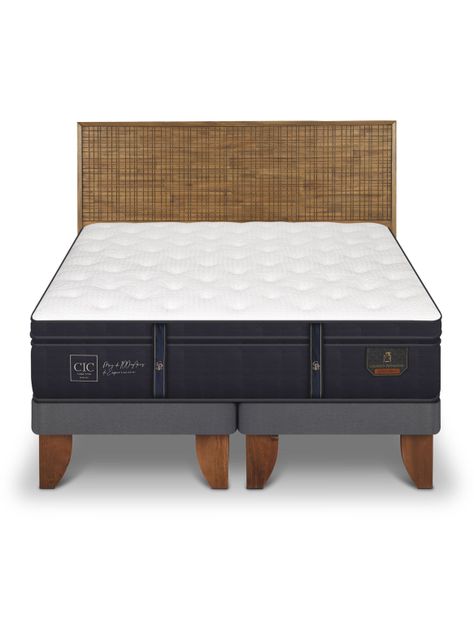 Cama Europea Grand Premium 2 Plazas Base Dividida + Respaldo Adria-2